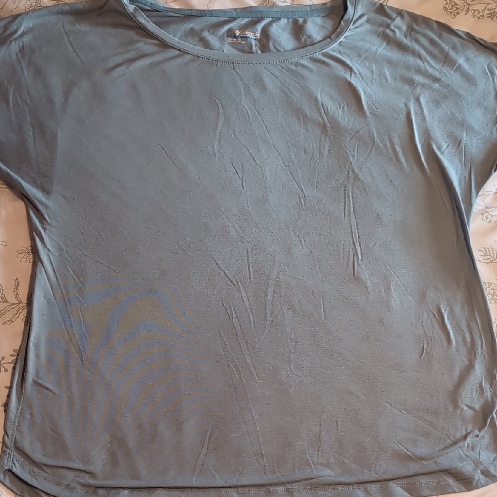 Casual Sky Blue Short Sleeve Tee